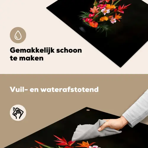 Boeket - Bloemen - Exotisch Inductie beschemer met haakjes klein -ky-schoon-nl