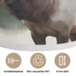 Edelhert - Gewei - Schildering - Rustiek Akoestische PET Vilt - Rond klein -closeup_DE
