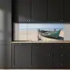Boot - Zandstrand - Zee keuken achterwand 2 middel -sfeer1