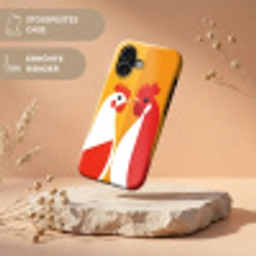 Kippen - Oranje - Vlakken Toughcase MagSafe Apple iPhone 17 klein -USP_RandenV_DE