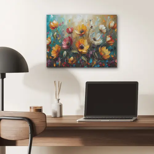 Watercolor - Bloemen - Kunst - Modern PET vilt klein -sfeer5
