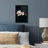 Orchidee - Bloemen - Zwart - Roze - Knoppen fotolijst zwart zonder passe partout klein -sfeer3