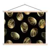 Eieren - Goud - Patroon textielposter latten blank klein -3d