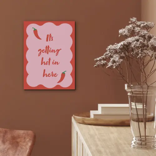 Chilipeper - Red - Hot - Quotes PET vilt klein -sfeer4