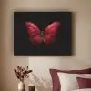 Vlinder - Rood - Minimalistisch Textielframe zwart klein -sfeer1