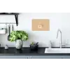 Perzik - Lijntekening - Pit - Beige Muursticker klein -keuken
