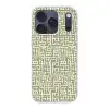 Grafisch - Patroon - Groen Telefoonhoesje iPhone 17 Pro klein 878 -3d