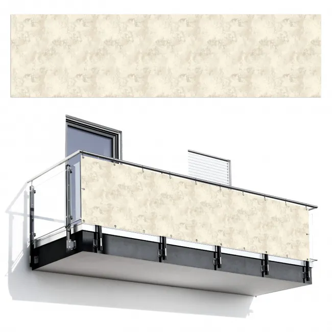 Balkonsichtschutz - Muster - Organisch - Beige