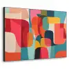Vormen - Kleurrijk - Abstract - Vlakken Textielframe zwart klein -3d