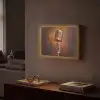 Microfoon - Bruin - Klassiek Light Box met batterij (Wandlamp) middel -sfeer1