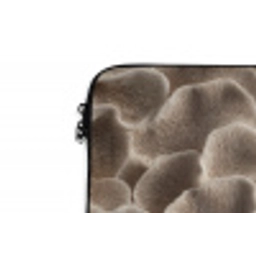 Waaiervorm - Beige - Vezel textuur laptophoes neopreen klein 279 -detail
