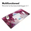 Zee - Roze - Bloemen - Poort Muismat XXL klein -sfeer4