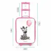 Zebra met roze ballon Kinderkoffer - Roze klein -productfoto_formaten