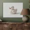 Badeend - Minimalistisch - Wit PET vilt klein -sfeer2
