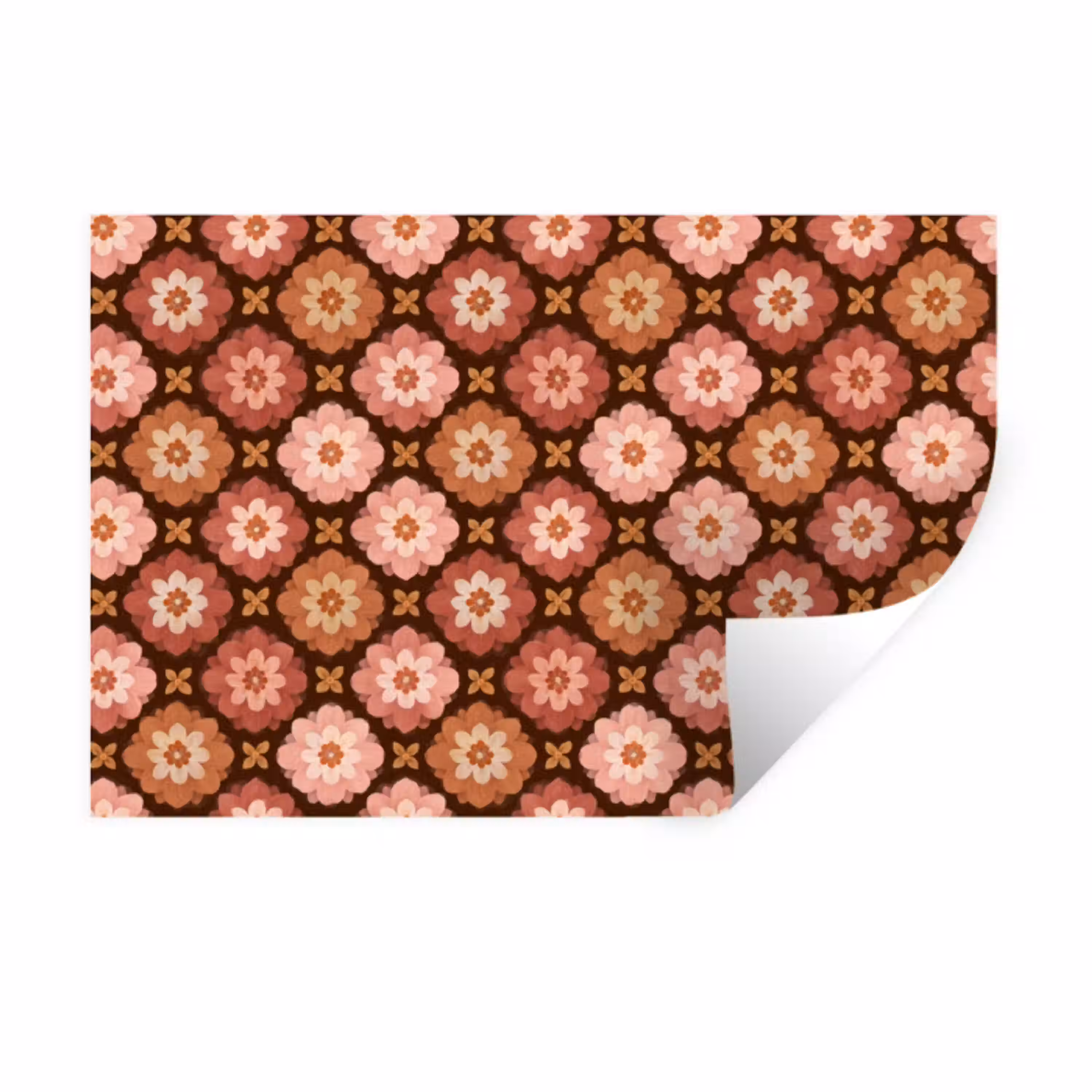 Geometrisch - Bloemen - Kleurrijk Muursticker klein 286 -3d
