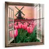Doorkijk - Tulpen - Bloemen - Molen - Raam plexiglas 5mm klein -zzzproduct_nieuw