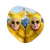 Vrouwen - Bananen - Geel Wandcirkel Organisch Aluminium middel -3d