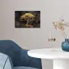 Boom - Schilderij - Goud - Abstract poster papier klein -sfeer3