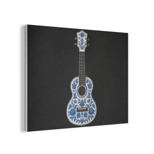 Ukelele - Delfts - Blauw - Muziek PET vilt klein -3d