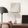 Golvende lijnen - Vloeiend - Zandkleurig aluminium wit klein -sfeer5