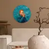 Portret - Klassiek - Blauw Wandcirkel kunststof plaat 5mm dik klein -sfeer1