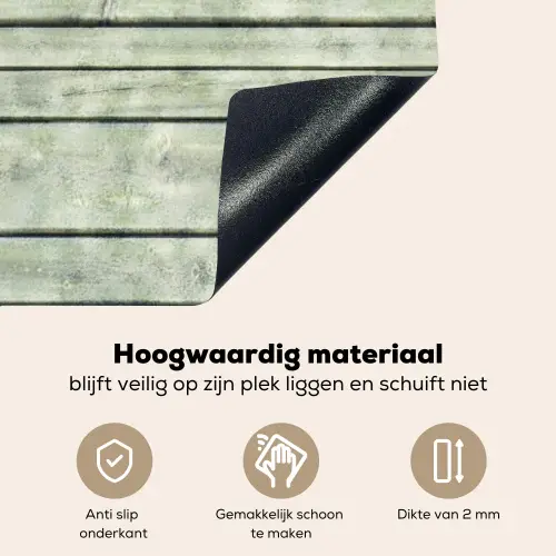 Vintage - Hout - Patronen - Plank Inductie beschemer met haakjes klein 777 -ky-onderkant-nl