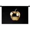 Appel - Goud - Chrome - Zwart Wandkleed katoen klein -zz3d