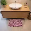Zebra - Motief - Bordeaux - Rood Badmat klein 997 -sfeer1