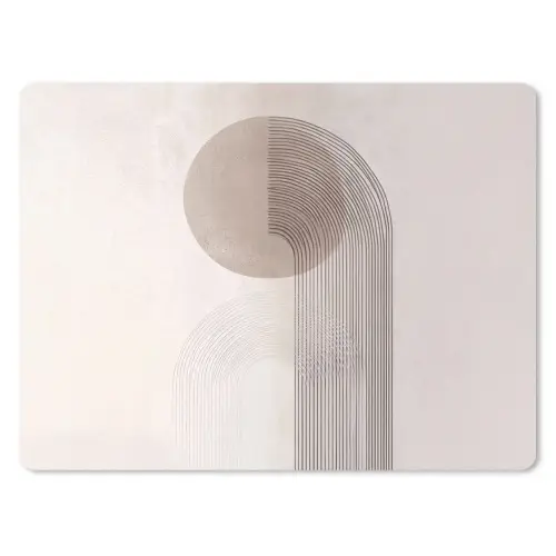 Minimalistisch - Cirkel - Lichtgrijs muismat rubber klein -3d