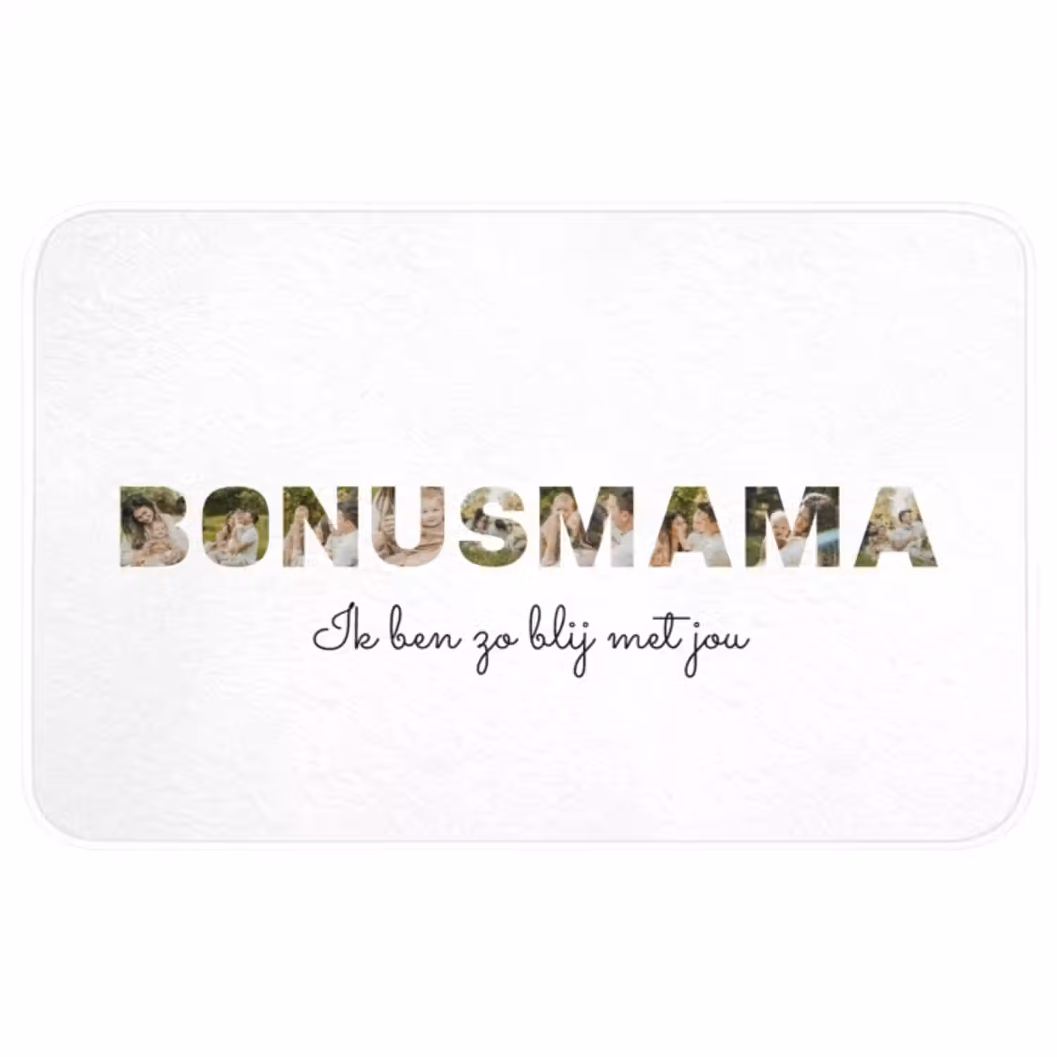 Gepersonaliseerde Wc Mat - Bonusmama - Lettercollage