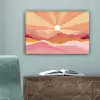 Bergen - Abstract - Zonnestralen - Roze canvas 2cm klein -sfeer4