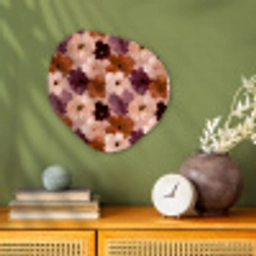 Bloemen - Abstract - Aardetinten Wandcirkel Organisch Forex 3mm klein 629 -sfeer2