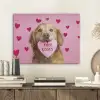 Hond - Kiss- Valentijn - Hartjes PET vilt klein -sfeer1