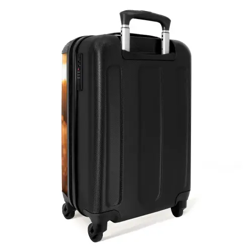 Bruin paard in weiland NBS - Handbagage koffer - Unisex middel -achterkant