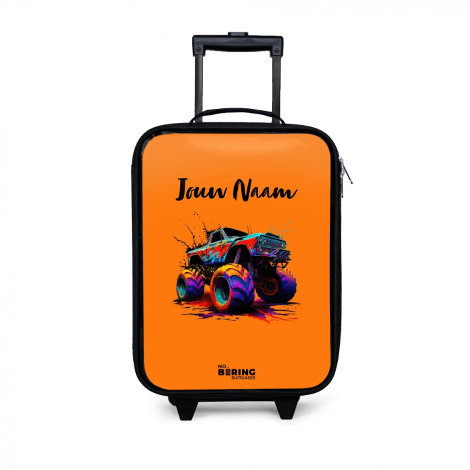 Rainbow Wheels Kinderkoffer - Zwart klein -3d