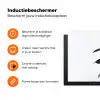 Plant - Bladeren - Minimalistisch - Zwart Inductie beschermer vinyl 3mm klein -zzzzzzz-td-ups