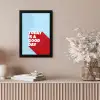 Today is a good day - Rood - lichtblauw fotolijst zwart zonder passe partout klein -sfeer5
