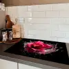 Bloemen - Roze - Water - Zwart - Botanisch - Natuur Inductie beschermer vinyl 3mm klein -sfeer3