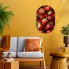 Aardbei - Fruit - Rood Wandcirkel Ovaal Forex klein -sfeer4