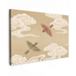 Vogels - Vliegen - Beige canvas 2cm klein -z3d
