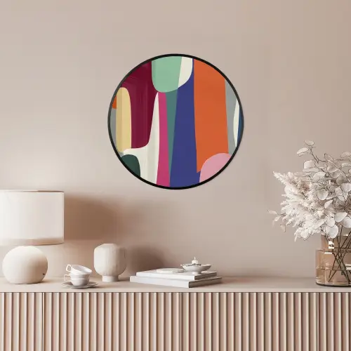 Vormen - Ritmisch - Kleuren - Abstract Fotolijst rond zonder passe partout klein -sfeer3