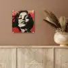 Graffiti - Vrouw - Rood - Street art - Banksy plexiglas 5mm klein -sfeer5