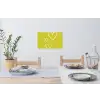 Groen - Hartjes - Wit Muursticker klein -eettafel