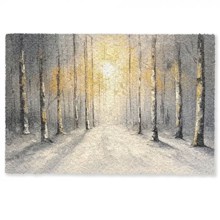 Winter - Abstract - Sneeuw - Natuur - Zon Deurmat klein -zkaufland3d