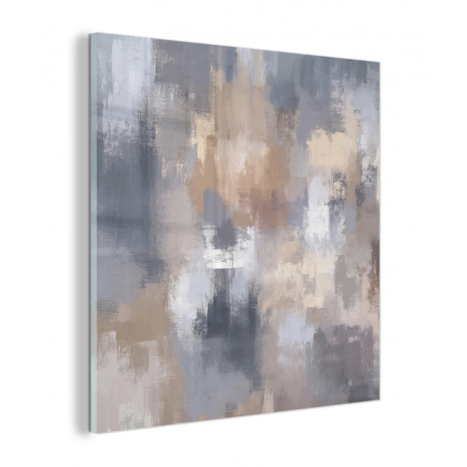 Penseelstreken - Schilderij - Beige plexiglas 5mm klein -z3d