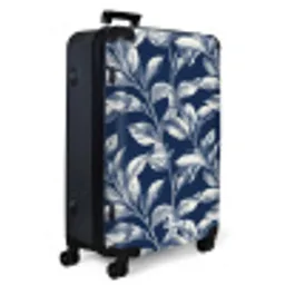 Botanisch - Patroon - Blauw NBS - Large koffer - Volwassenen Unisex groot -product1