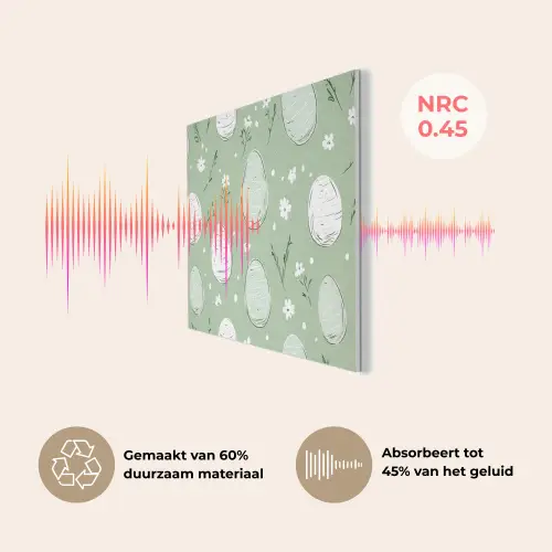 Groen - Eieren - Patroon PET vilt klein -USP_NL