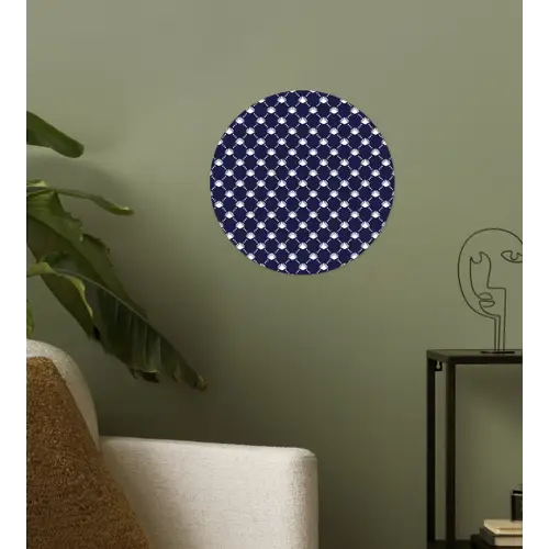 Oceaan - Schelp - Blauw - Wit Wandcirkel behangsticker klein 186 -sfeer2