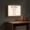 Varken - Roze - Dier - Pastel kleuren Light Box met batterij (Wandlamp kind) middel -sfeer5_kind