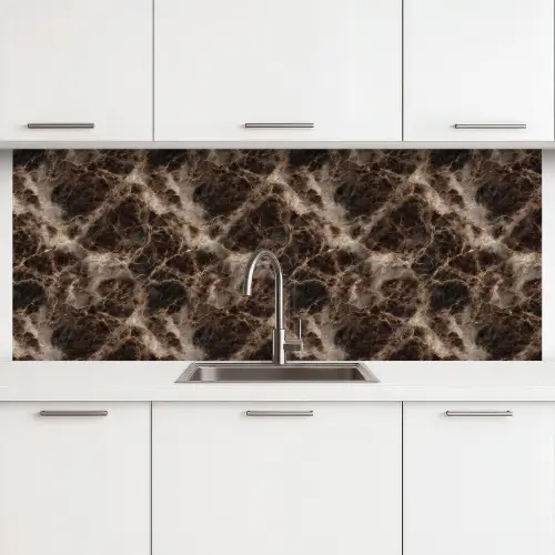 Bruin - Goud - Marmer keuken achterwand 2 middel 871 -3d